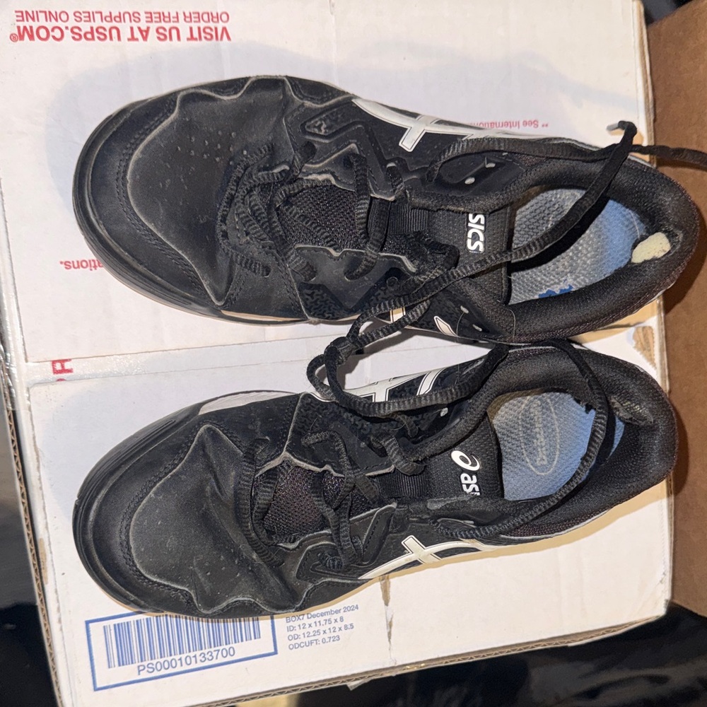 🎾👟 ASICS Gel-Dedicate 7 — Black/White — Size 6.5